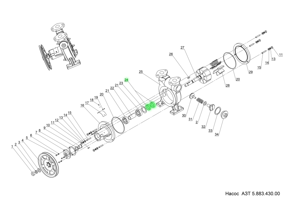 Манжета 1.2-25х42-2-1 ГОСТ 8752-79 М1225х4221 Нара