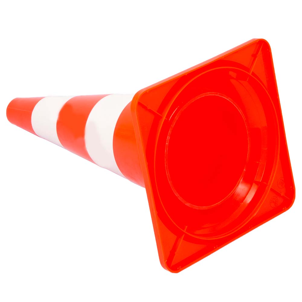 слайдер изображения Конус дорожный сигнальныйКонус дорожный сигнальный (520 мм КС-2.4 две белых полосы утяжеленный)