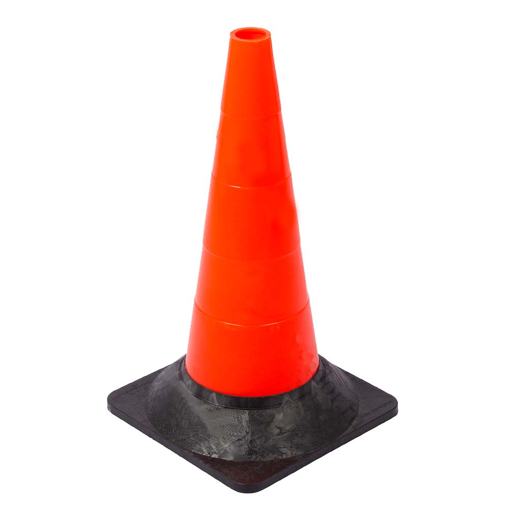 слайдер изображения Конус дорожный сигнальныйКонус дорожный сигнальный (520 мм КС-2.2.3 тяжёлое резиновое основание)