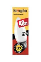 Лампа Navigator NI-B-40-230-E27-FR (свеча мат.) 94326 94326 