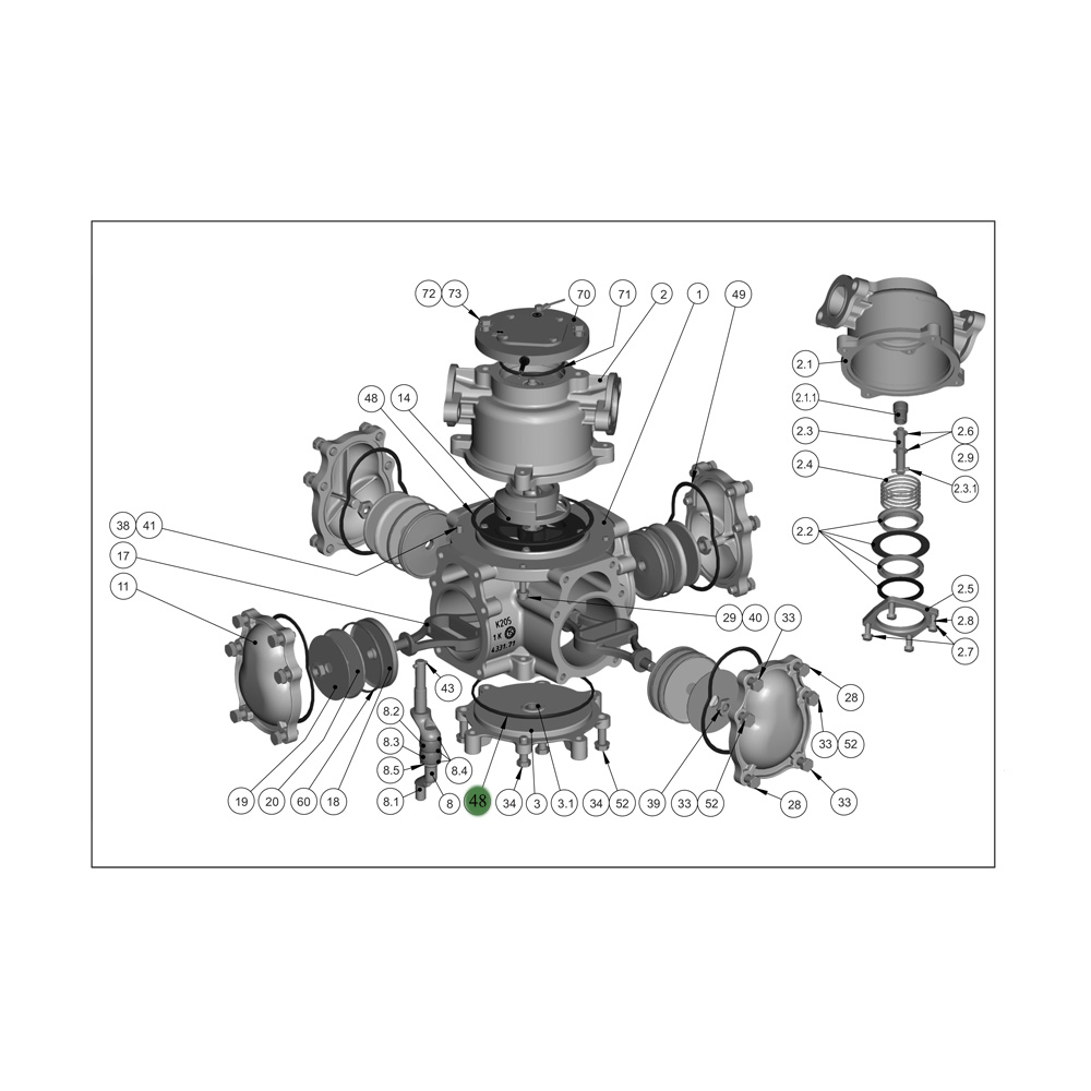 Кольцо уплотнительное крышки 403.25 EAP 9802890002 Adast