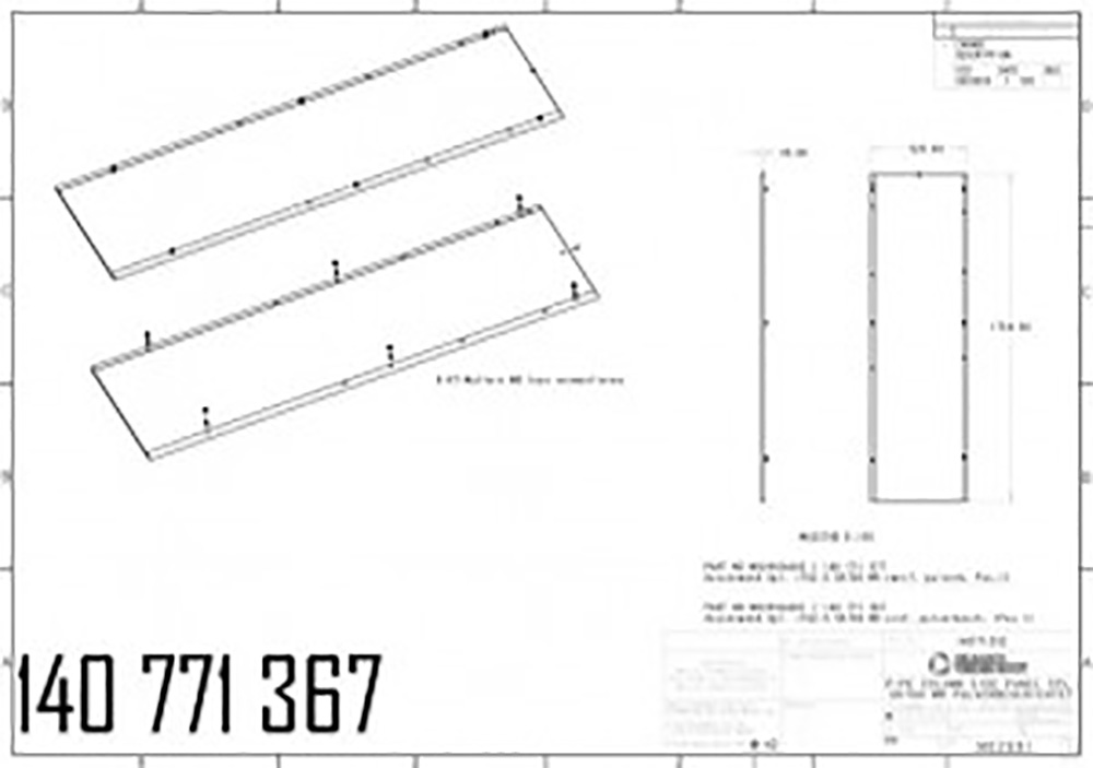 Стенка боковая ТРК SK700, порошковое покрытие (одноцветная) 140771367 Gilbarco