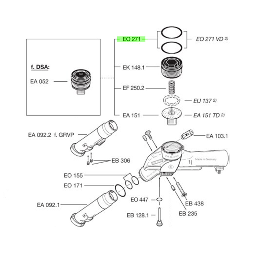 Кольцо уплотнительное EO 271 EO 271 Elaflex
