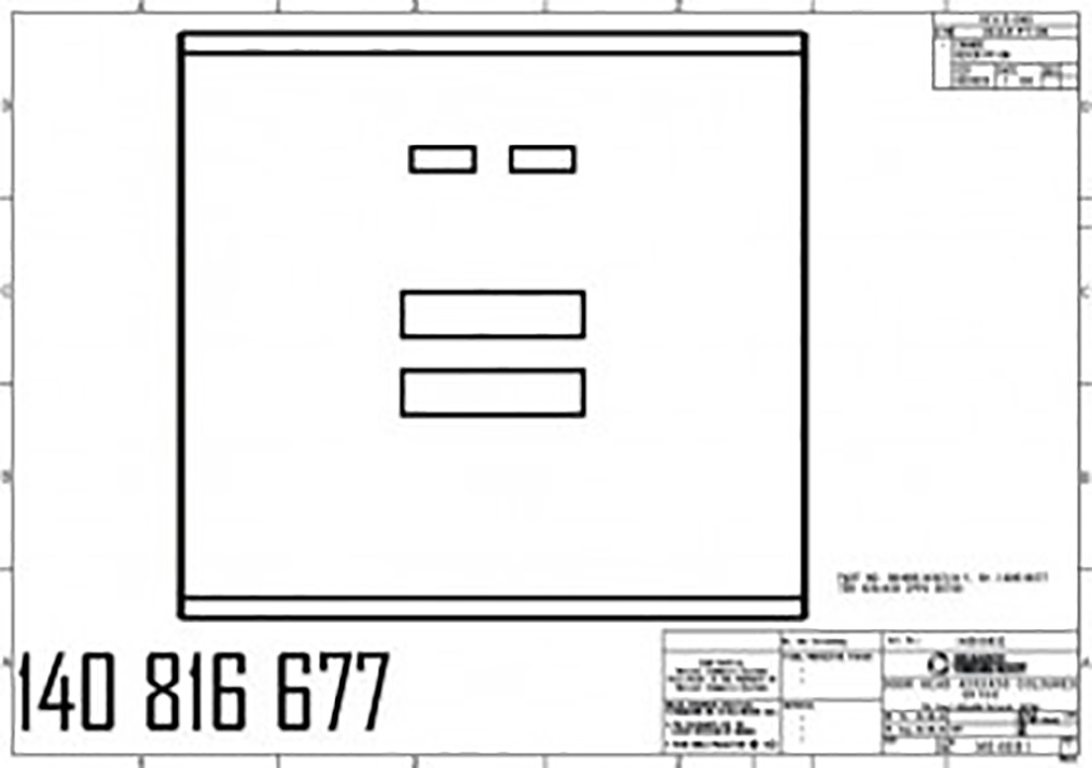 Дверь корпуса индикации 420X450 с порошковым покрытием SK700 2PPU	 140816677 Gilbarco