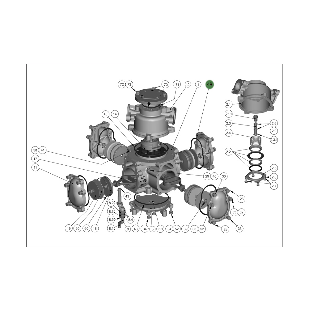 Кольцо уплотнительное под боковую крышку 403.25 EAP 9802899103 Adast