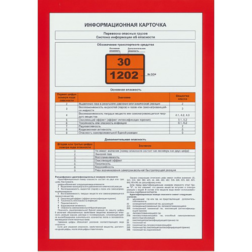 Информационная карточка (формат А4, ламинация) 012575 Аркат