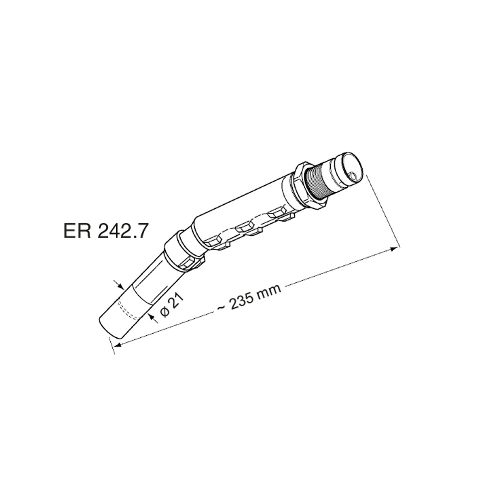 слайдер изображения Носик на кран Elaflex ZVA SlimlineНосик на кран Elaflex ZVA Slimline (ER 242.7 21 мм бензин, оригинал)