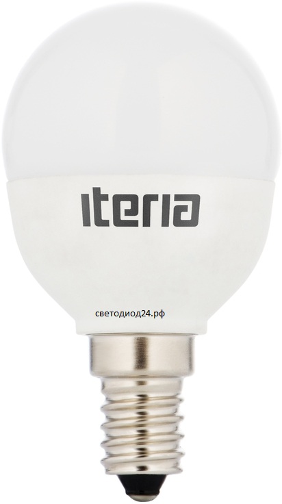 Лампа LED Iteria E14 6W 2700K Шар матовый 803005 