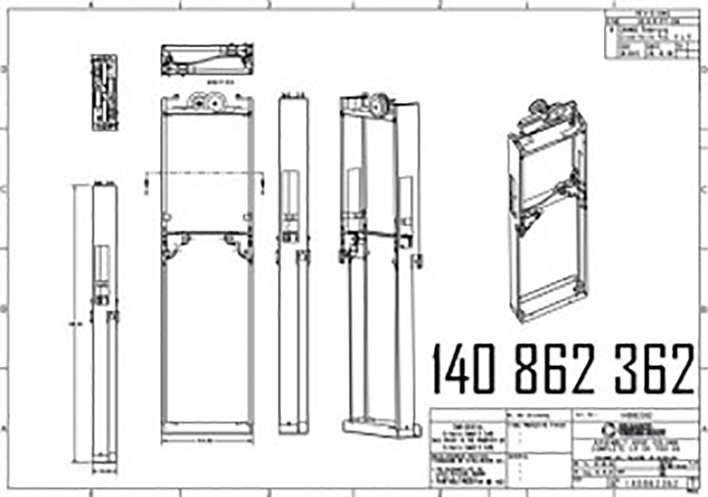 Стойка шланговая 165, в сборе для SK700 СR (порошковое покрытие). 140862362 Gilbarco