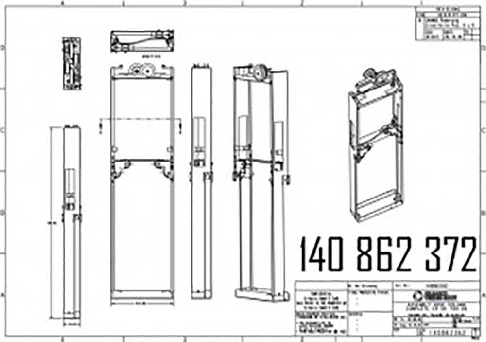 Стойка шланговая 165, в сборе для SK700 СR (высококачественная сталь) 140862372 Gilbarco