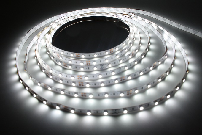 Лента 3528, 60LED 4,8вт 12в, белый, 5м, IP65  Аркат