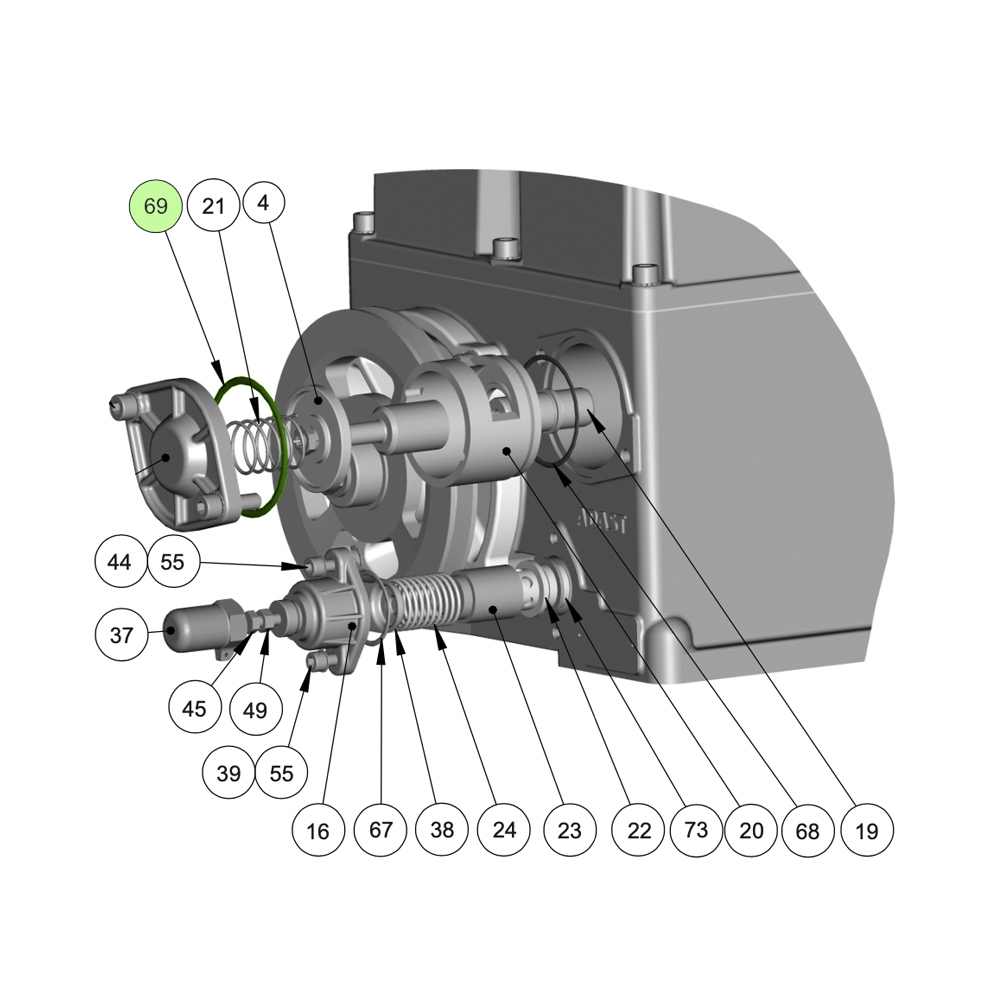 Кольцо крышки управляющего клапана 1382810603 Adast Кольцо крышки управляющего клапана 1382810603 Adast
