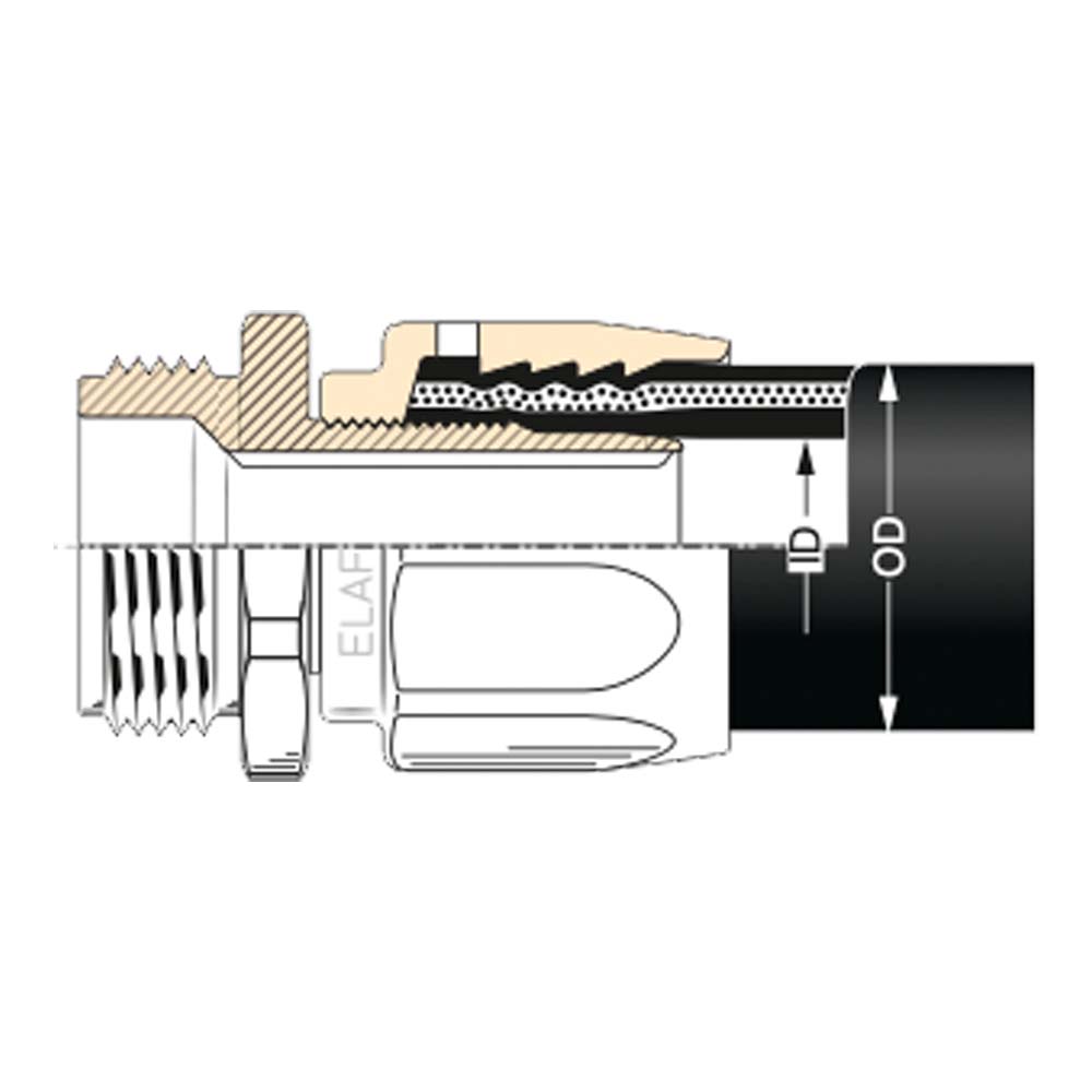 слайдер изображения Фитинг для рукаваФитинг для рукава (ZVA Elaflex Type V - cr 19, G1 BSP)