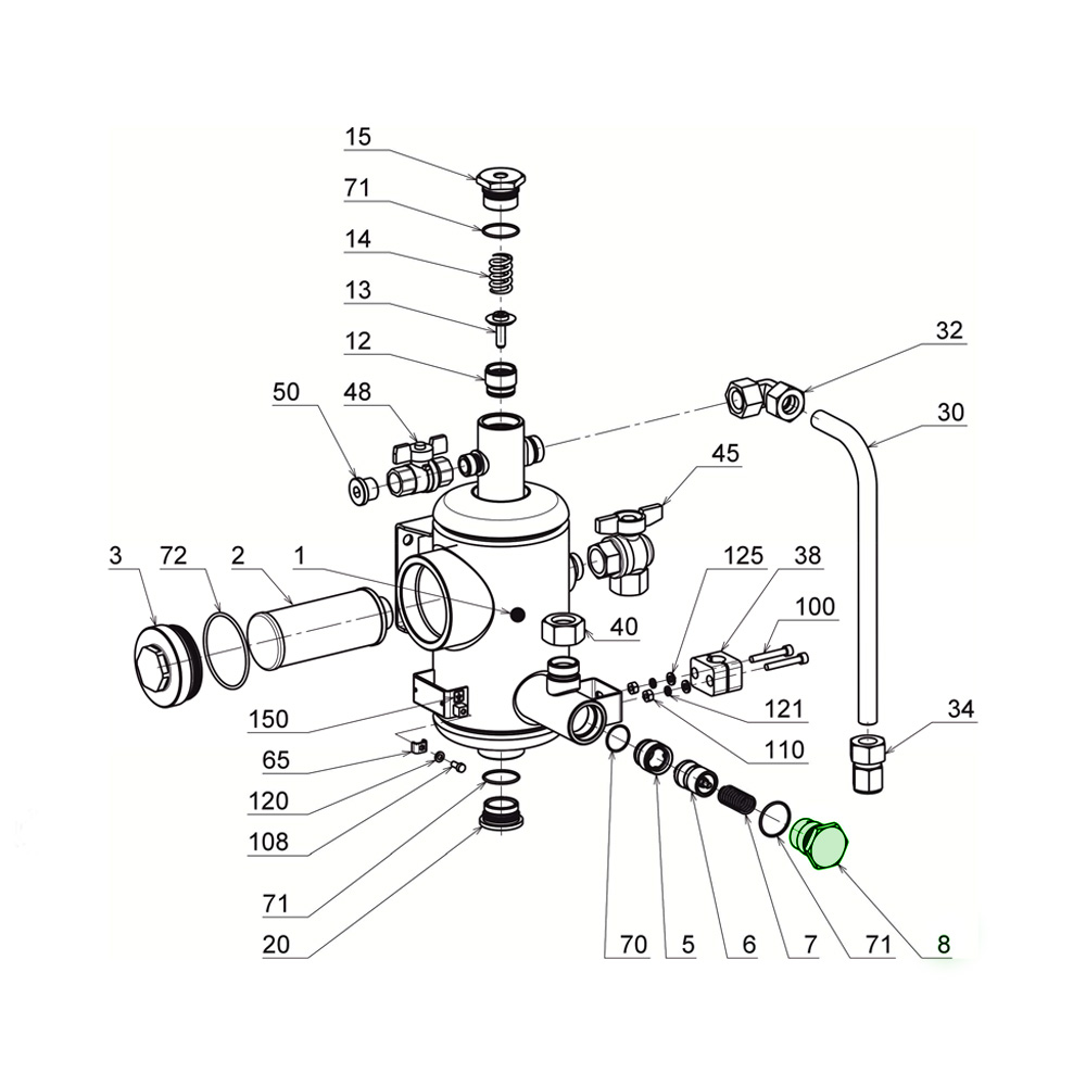 Направляющая пробка M 33 420301285 Adast