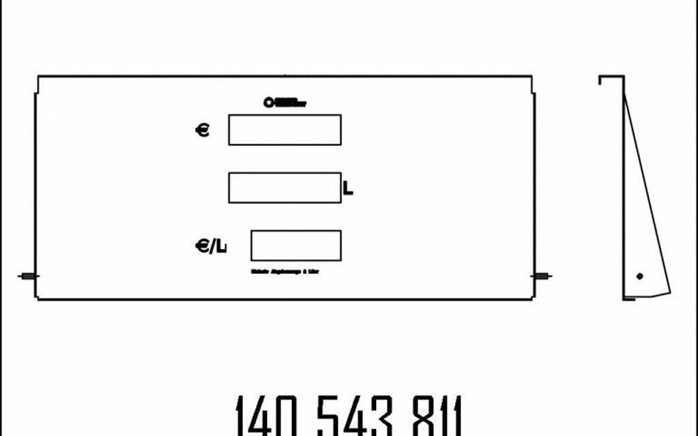 Циферблат SHELL-MPD-EU 2000, Euro 140543811 Gilbarco