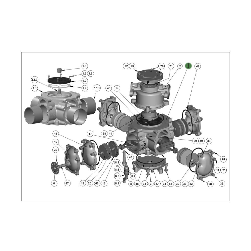 Корпус с плитой золотника (M403.25P/1 403.25EP/1) 465301718 Adast