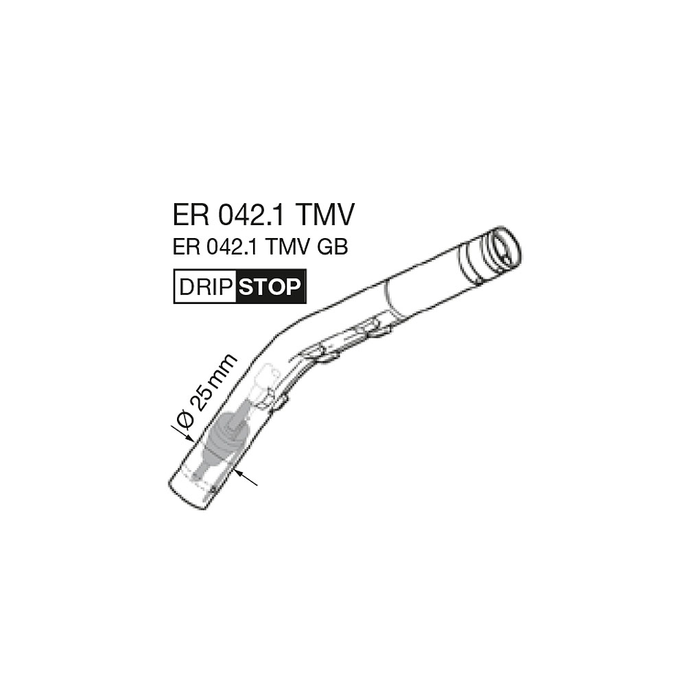 слайдер изображения Носик на кран Elaflex ZVA Slimline 2Носик на кран Elaflex ZVA Slimline 2 (ER 042.1 TMV 25 мм дизель, каплеуловитель, аналог)