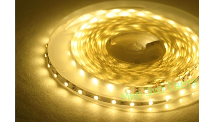 Лента 3528, 30LED 2,4вт 12в, теплый, 5м, IP20 350412520WaW Аркат