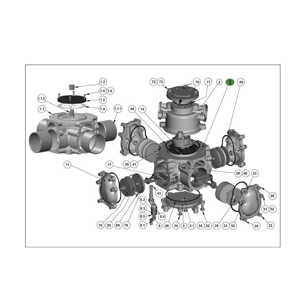 Корпус с плитой золотника для 403.25EAP 465301256 Adast