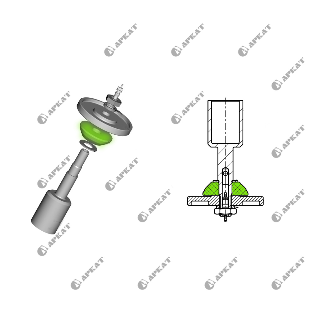 Клапан Р640.50/2/F L=1000/66 450400280 