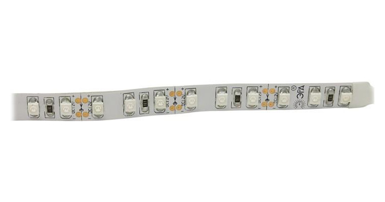 Лента 3528, 120LED 9,6вт 12в, белый, 5м, IP20  Аркат