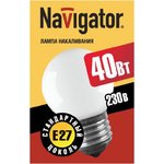 Лампа Navigator NI-С-40-230-E27-FR (шар мат.) 94311 94311 