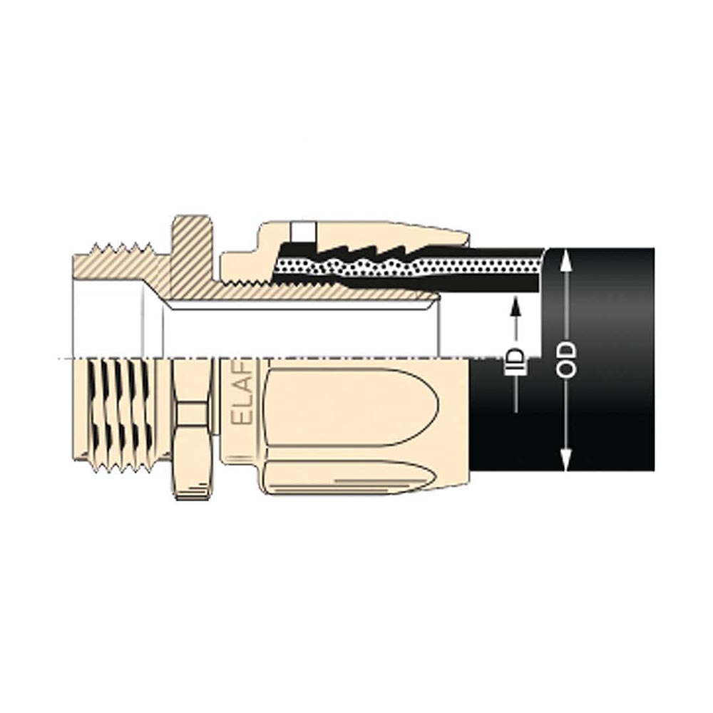 слайдер изображения Фитинг для рукаваФитинг для рукава (ZVA Elaflex Type V 25, G1 BSP)