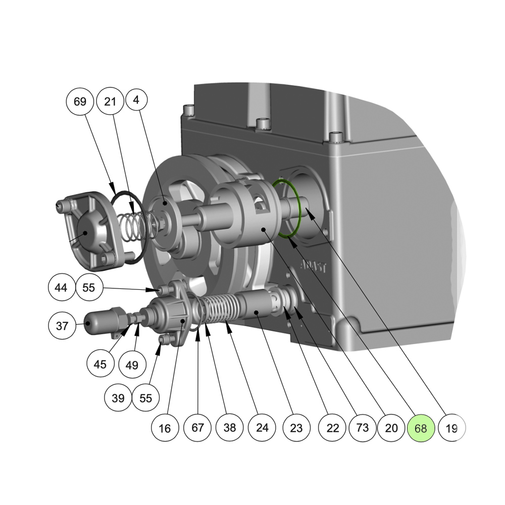 Кольцо корпуса управляющего клапана 1382810502 Adast Кольцо корпуса управляющего клапана 1382810502 Adast