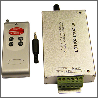 Аудиоконтроллер (цветомузыка) RGB 144вт 12в  радио сигнал  
