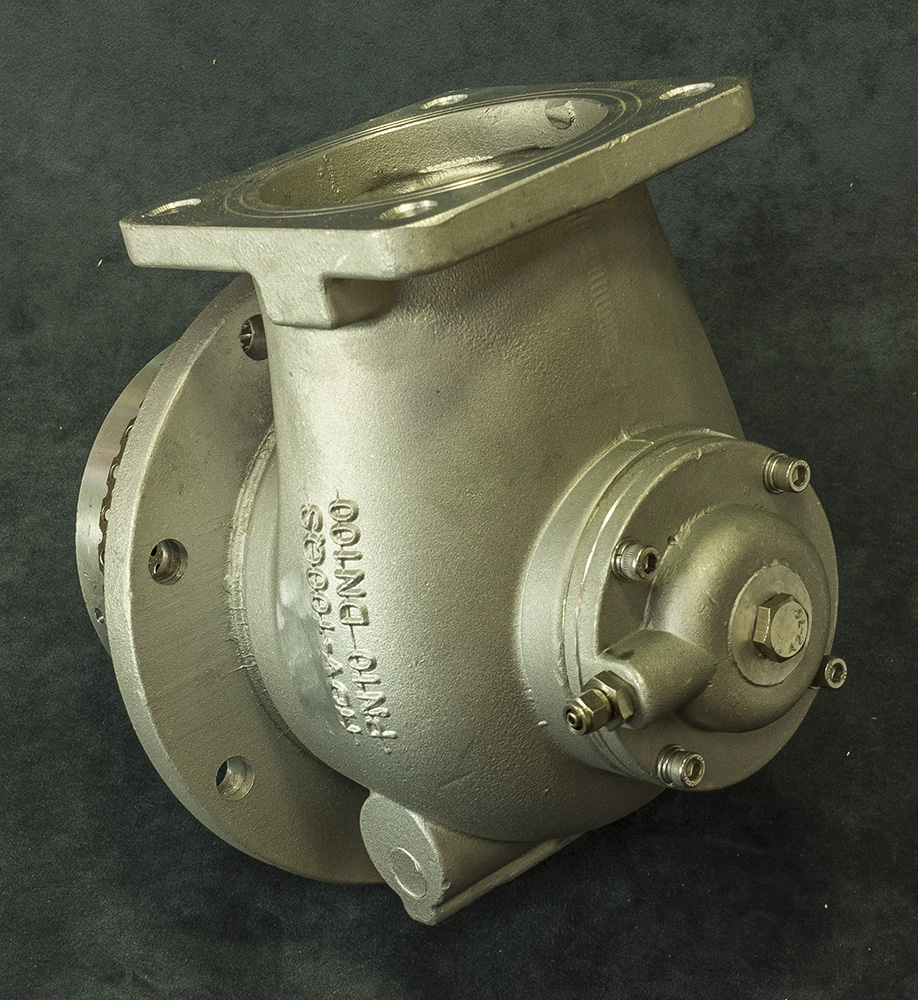 слайдер изображения Донный клапан на бензовозДонный клапан на бензовоз (квадратный фланец, DN100)