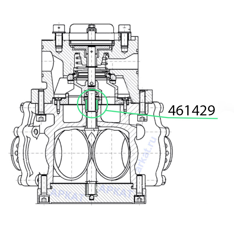 Винт центральный плиты золотника 461429 Adast
