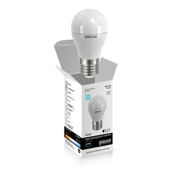 Лампа LED GAUSS Elementary Globe 6W 220V Е27 4100К  