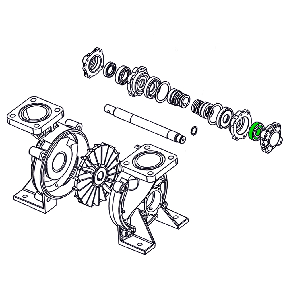 Подшипник вала со стороны крышки глухой СВН-80AZ П805AZ Аркат