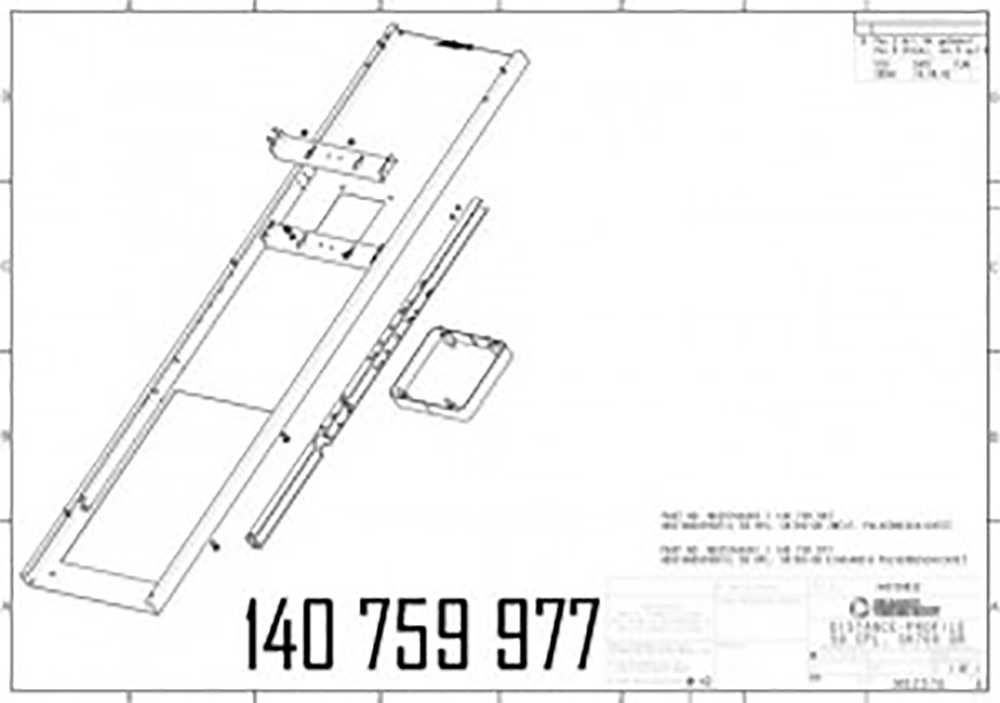 Профиль распорный для ТРК SK 700 OR, порошковое покрытие. 140759977 Gilbarco