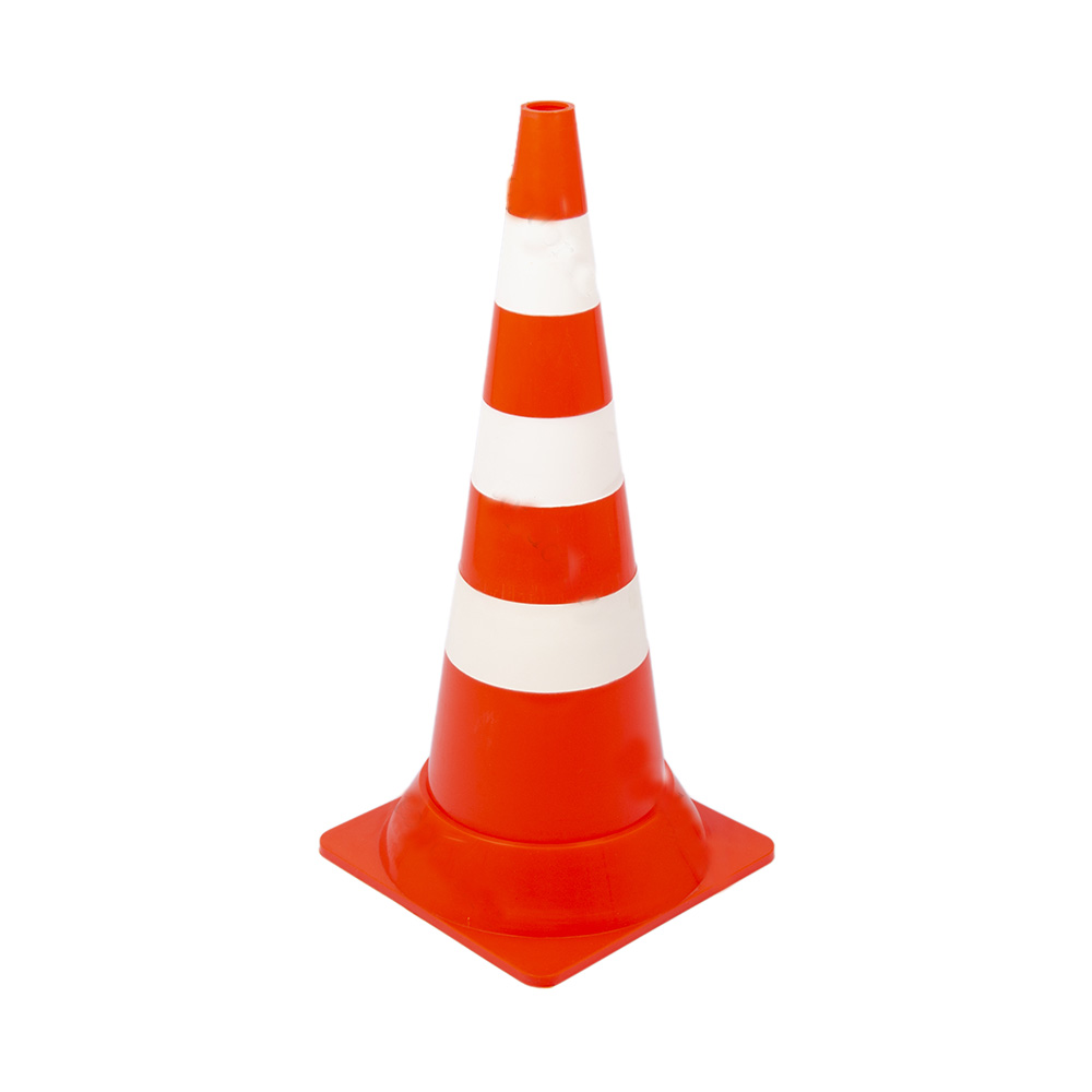 слайдер изображения Конус дорожный сигнальныйКонус дорожный сигнальный (750 мм КС-3.3 Три белых полосы)