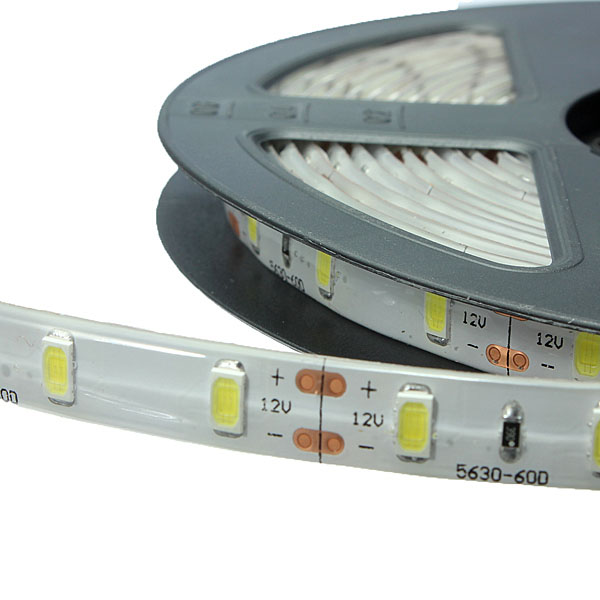 Лента 5630, 60LED 20вт 12в, белый, 5м, IP65 563060201265W 