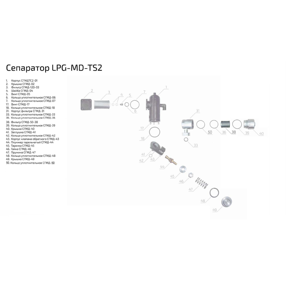 слайдер изображения Фильтр ТРК ТОПАЗФильтр ТРК ТОПАЗ (СГМД-50-38 (38т))