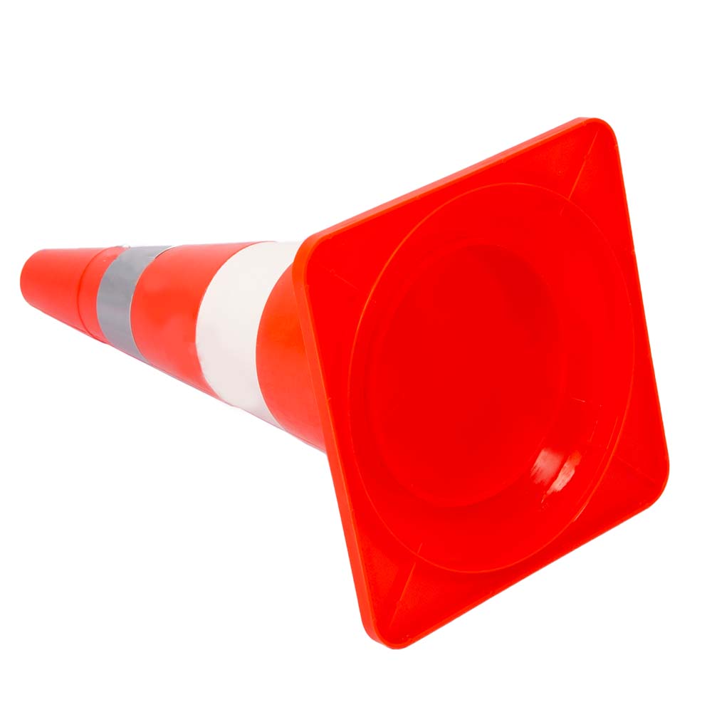 слайдер изображения Конус дорожный сигнальныйКонус дорожный сигнальный (520 мм КС-2.5 1 белая полоса 1 световозвращающая полоса)