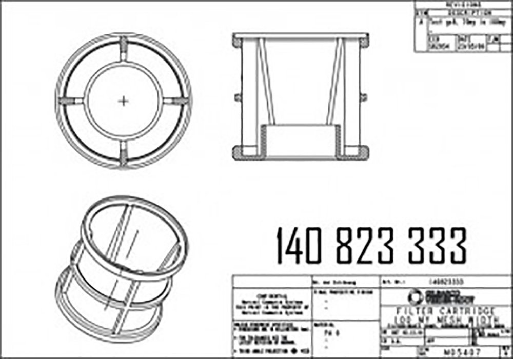 Фильтроэлемент 100MY,пластмасса вымываемый D97 50X90 высокий 140823333 Gilbarco