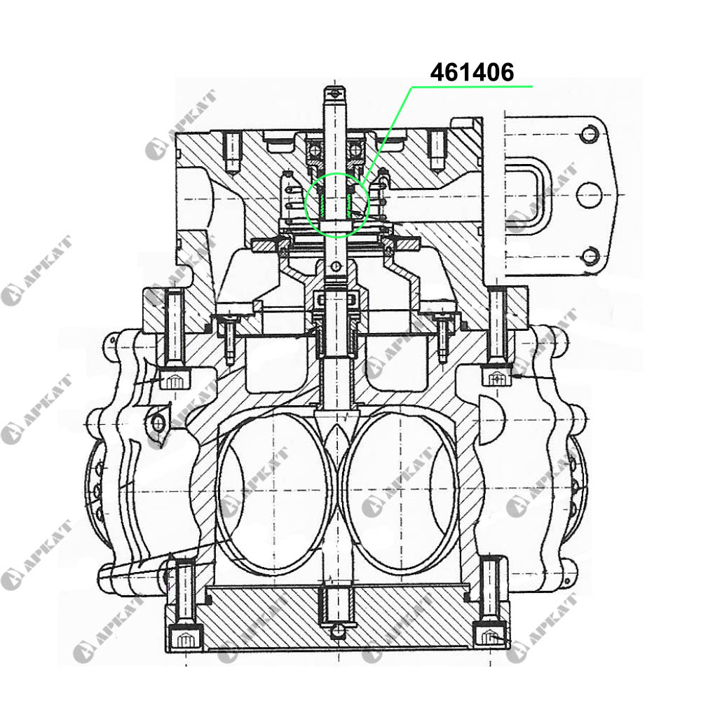 Втулка скольжения оси L=550/35 461406 Adast