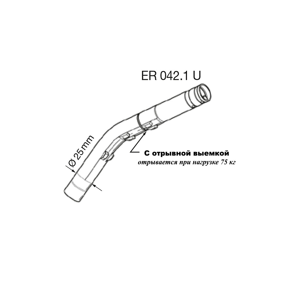 слайдер изображения Носик на кран Elaflex ZVA 2 SlimlineНосик на кран Elaflex ZVA 2 Slimline (ER 042.1 U 25 мм дизель, аналог)
