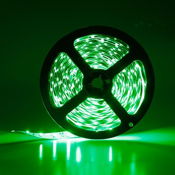 Лента 3014, 120LED 12вт, 12в, зеленый, 5м, IP20 3014120121220G 