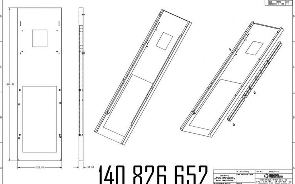 Профиль распорный для SK700 MR (Высококачественная сталь) 140826652 Gilbarco