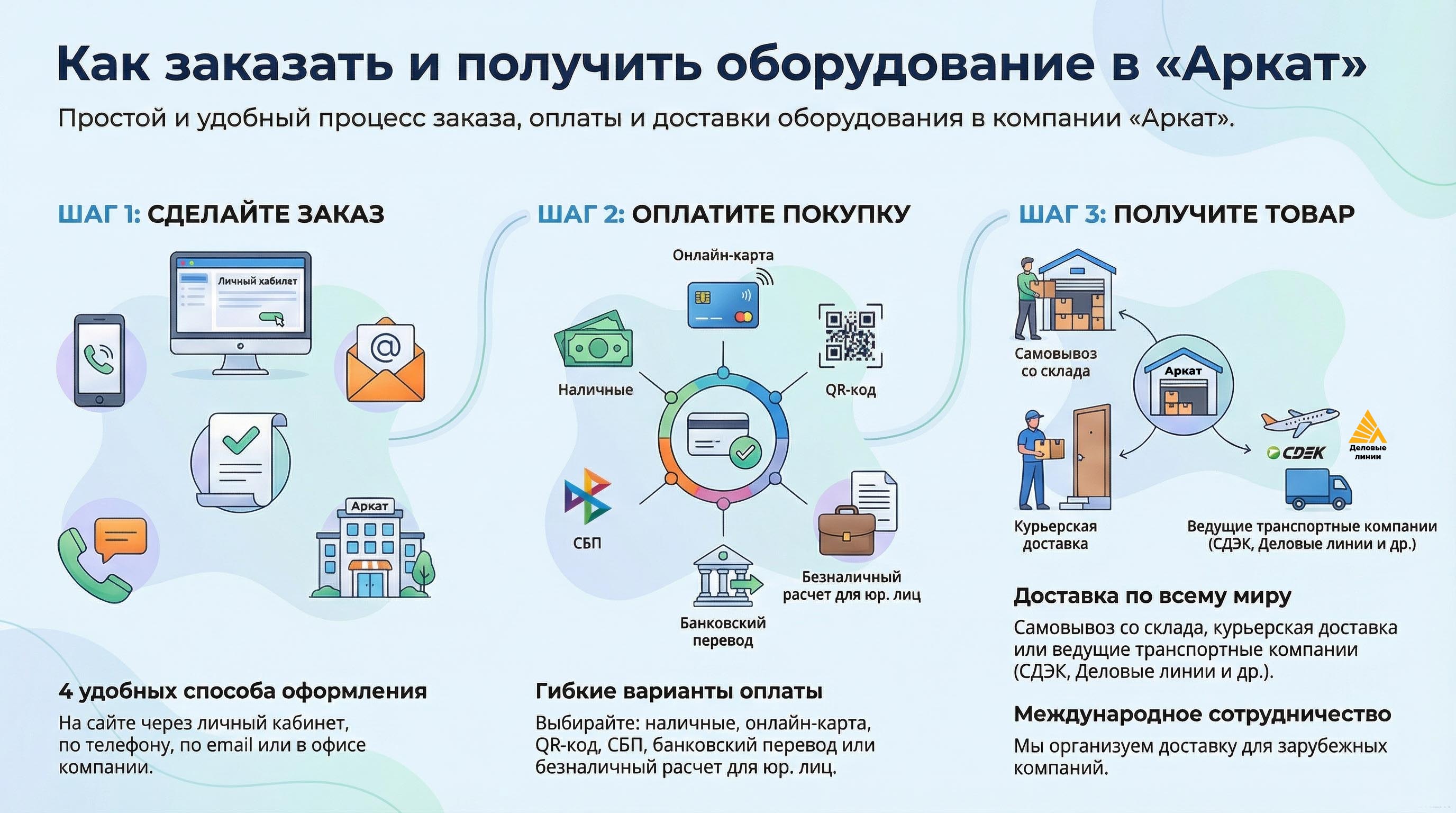 Инфографика способов оплаты